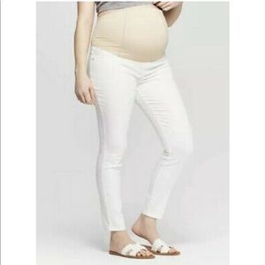 Isabel white skinny maternity jeans